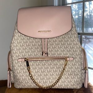 Michael Kohrs Large Jet Set Logo Backpack in Vanilla Pink
